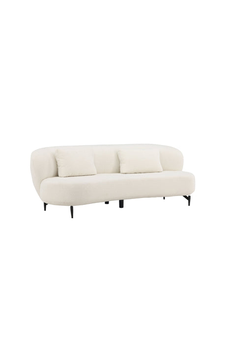 Luna 3 - Sitzer Sofa - weiß/Bouclé - 3 - Sitzer Sofas - ALVAHOME
