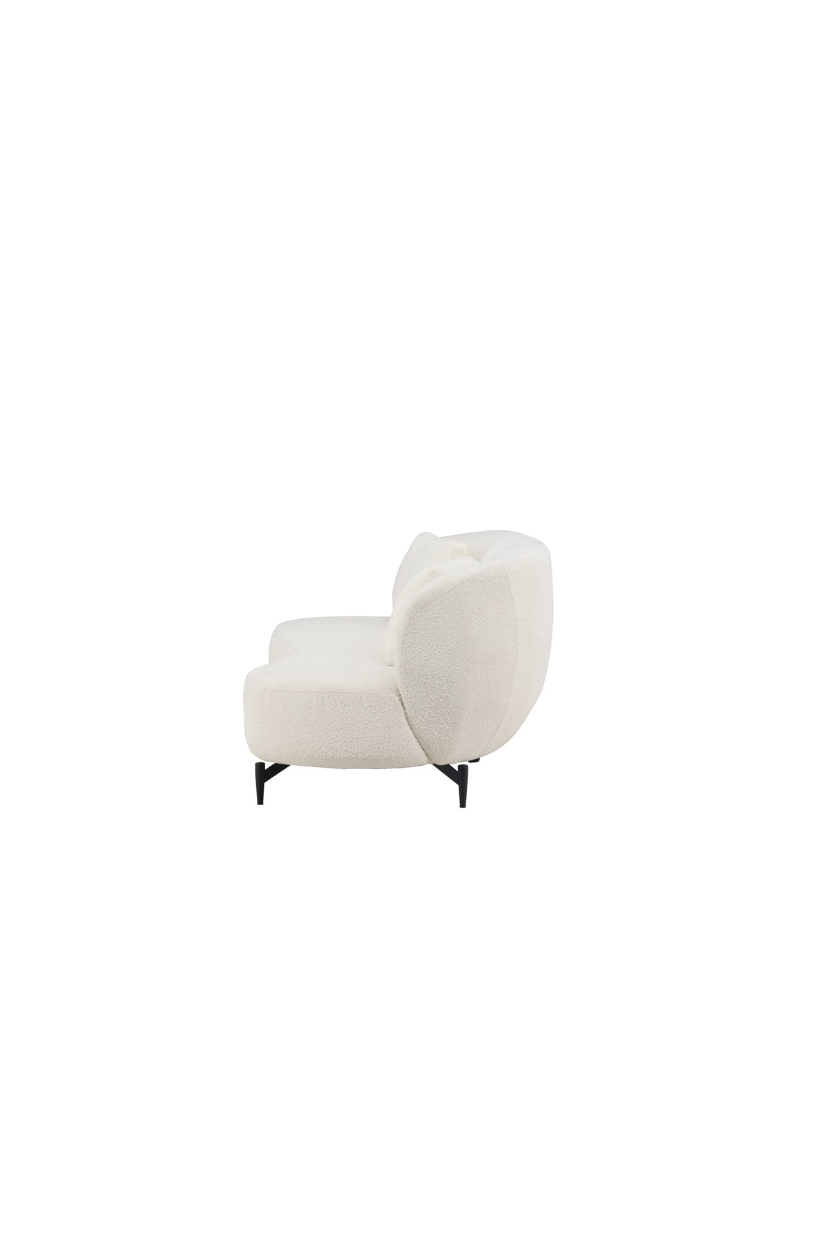 Luna 3 - Sitzer Sofa - weiß/Bouclé - 3 - Sitzer Sofas - ALVAHOME