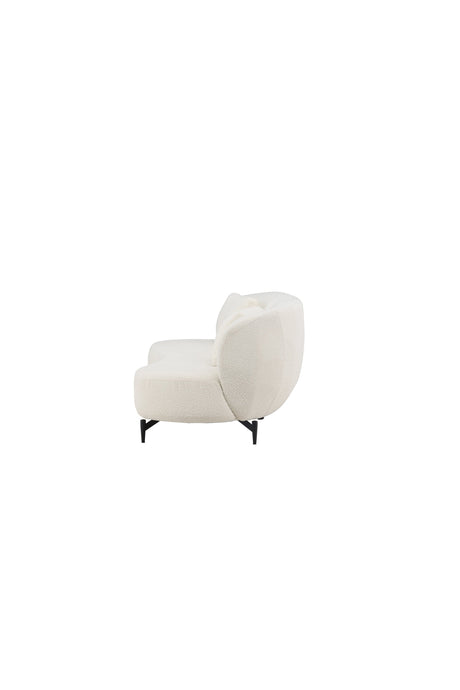 Luna 3 - Sitzer Sofa - weiß/Bouclé - 3 - Sitzer Sofas - ALVAHOME