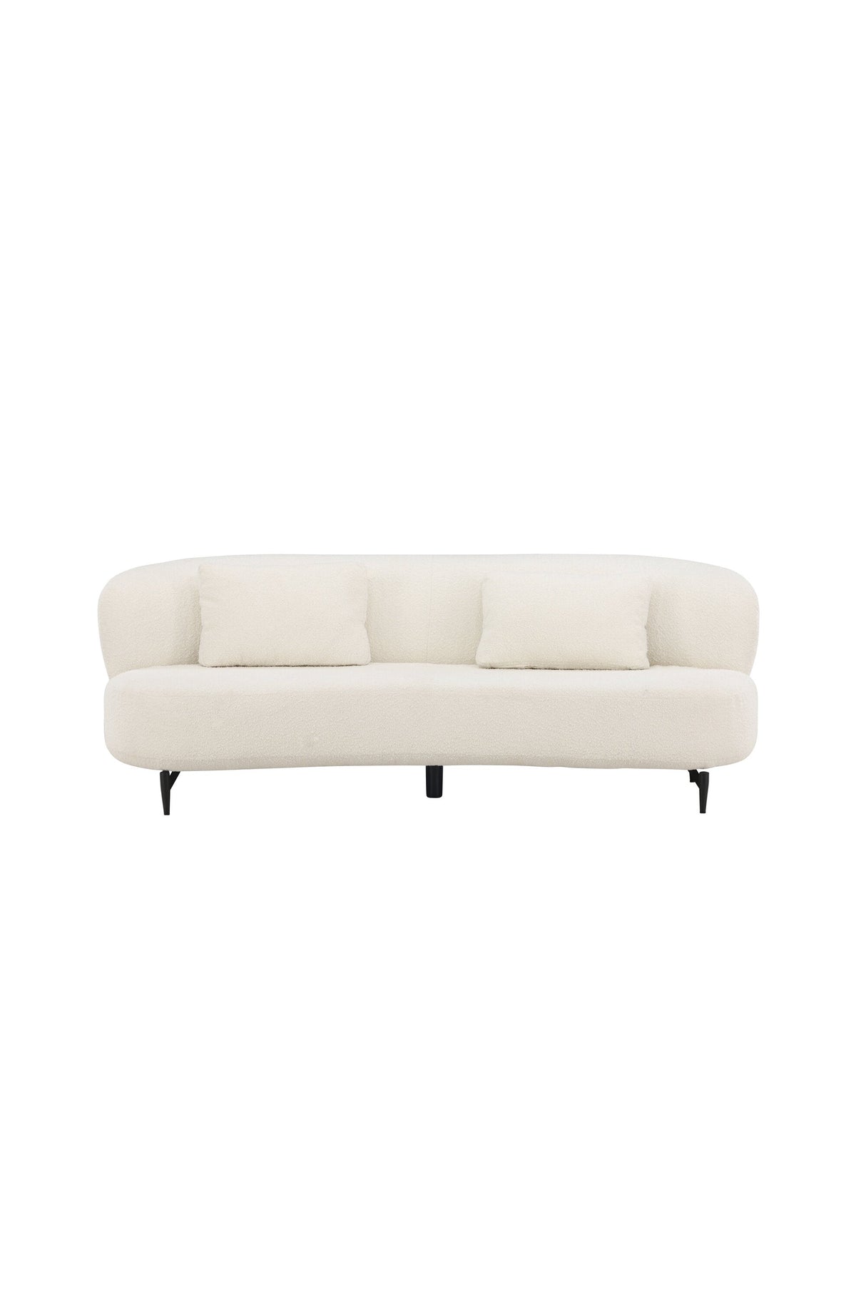 Luna 3 - Sitzer Sofa - weiß/Bouclé - 3 - Sitzer Sofas - ALVAHOME