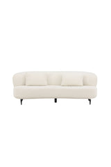 Luna 3 - Sitzer Sofa - weiß/Bouclé - 3 - Sitzer Sofas - ALVAHOME
