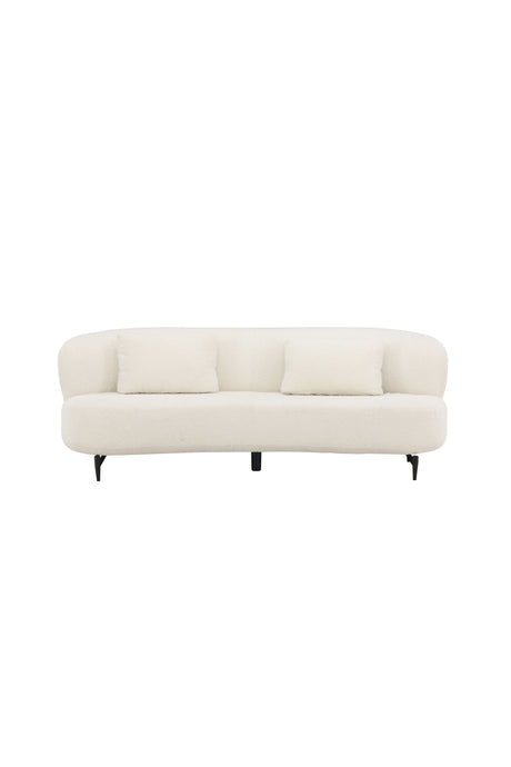 Luna 3 - Sitzer Sofa - weiß/Bouclé - 3 - Sitzer Sofas - ALVAHOME