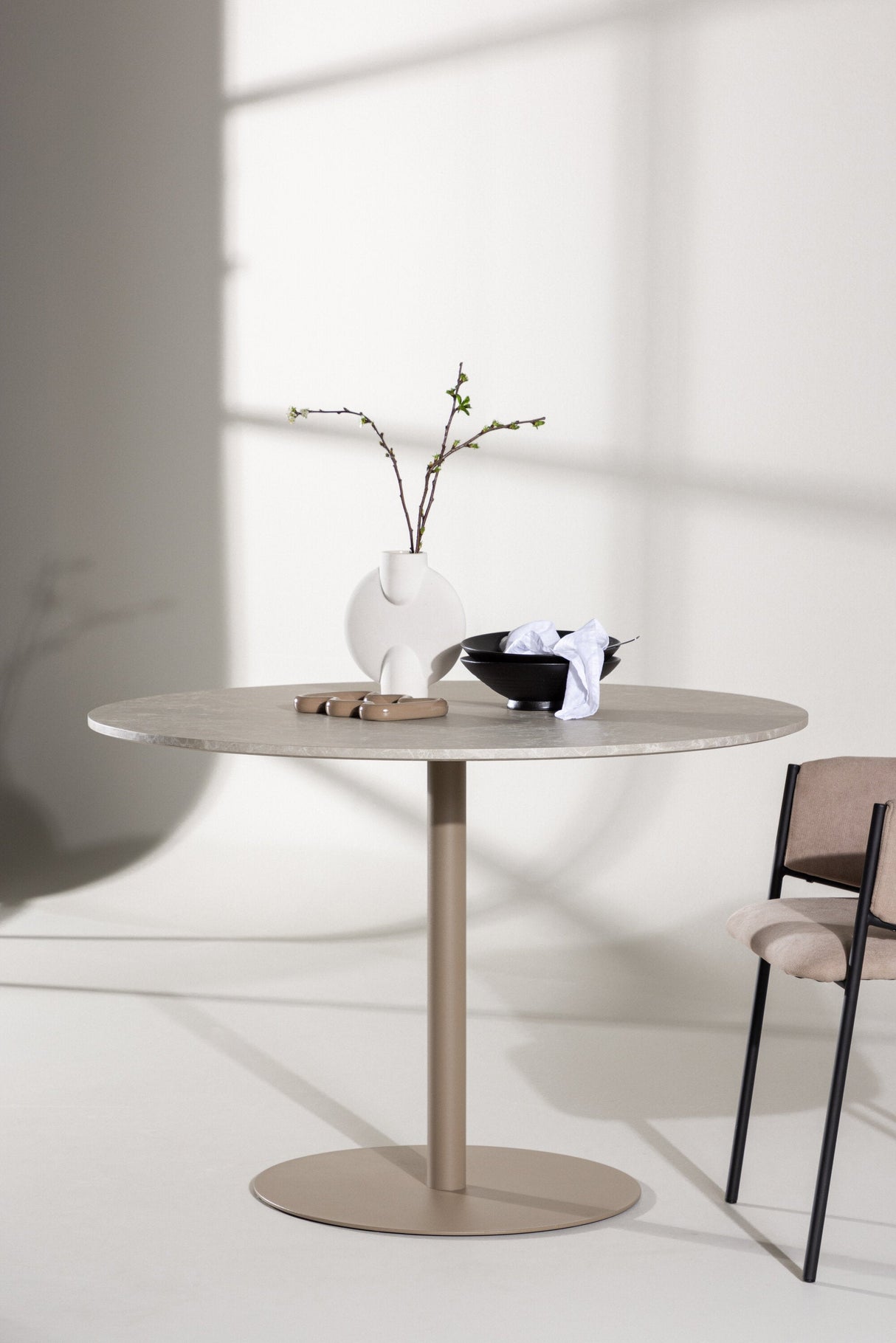 Lycke runder Esstisch - beige/MDF - Runde Esstische - ALVAHOME