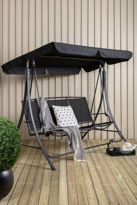Madras Veranda - Schaukel - schwarz/Stahl - Veranda - Schaukeln - ALVAHOME