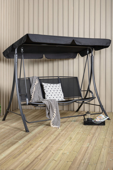 Madras Veranda - Schaukel - schwarz/Stahl - Veranda - Schaukeln - ALVAHOME