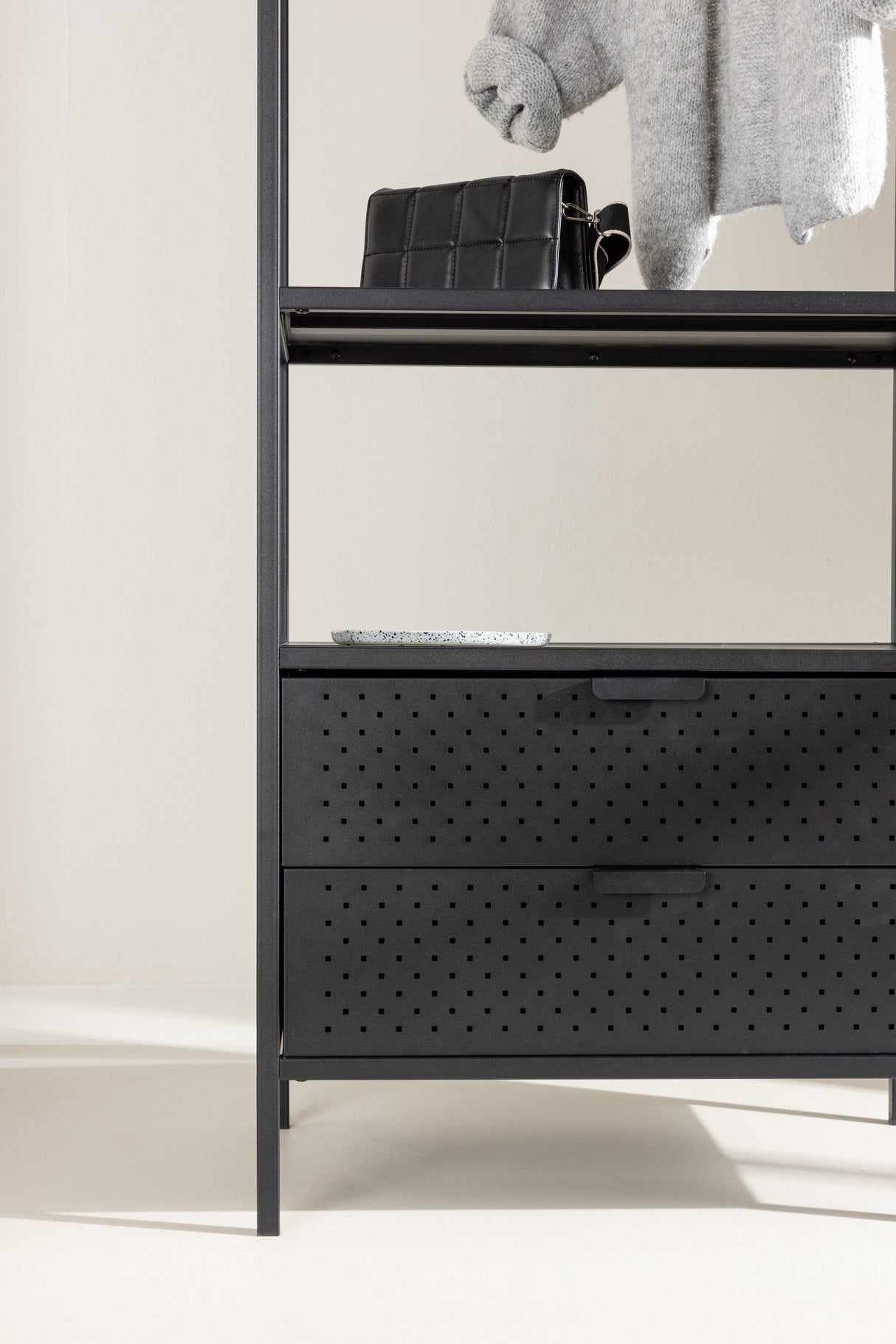 Malibu Kleiderständer - schwarz/Stahl - Kleiderständer - ALVAHOME