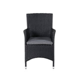 Malin Outdoor - Essstuhl - schwarz/Weidengeflecht - Outdoor - Essstühle - ALVAHOME
