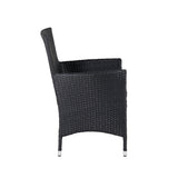 Malin Outdoor - Essstuhl - schwarz/Weidengeflecht - Outdoor - Essstühle - ALVAHOME