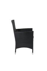 Malin Outdoor - Essstuhl - schwarz/Weidengeflecht - Outdoor - Essstühle - ALVAHOME
