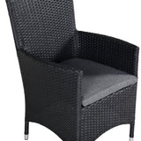 Malin Outdoor - Essstuhl - schwarz/Weidengeflecht - Outdoor - Essstühle - ALVAHOME