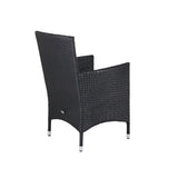 Malin Outdoor - Essstuhl - schwarz/Weidengeflecht - Outdoor - Essstühle - ALVAHOME