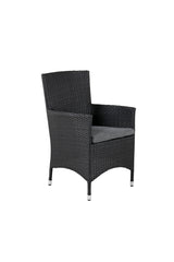 Malin Outdoor - Essstuhl - schwarz/Weidengeflecht - Outdoor - Essstühle - ALVAHOME