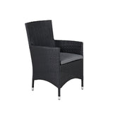 Malin Outdoor - Essstuhl - schwarz/Weidengeflecht - Outdoor - Essstühle - ALVAHOME