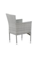 Malina Outdoor - Essstuhl - grau/Weidengeflecht - Outdoor - Essstühle - ALVAHOME