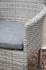 Malina Outdoor - Essstuhl - grau/Weidengeflecht - Outdoor - Essstühle - ALVAHOME