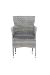 Malina Outdoor - Essstuhl - grau/Weidengeflecht - Outdoor - Essstühle - ALVAHOME