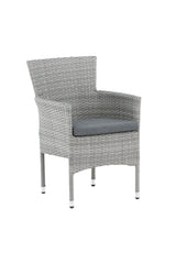 Malina Outdoor - Essstuhl - grau/Weidengeflecht - Outdoor - Essstühle - ALVAHOME