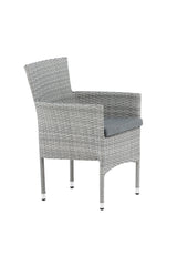 Malina Outdoor - Essstuhl - grau/Weidengeflecht - Outdoor - Essstühle - ALVAHOME