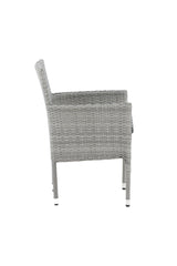 Malina Outdoor - Essstuhl - grau/Weidengeflecht - Outdoor - Essstühle - ALVAHOME