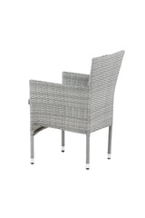 Malina Outdoor - Essstuhl - grau/Weidengeflecht - Outdoor - Essstühle - ALVAHOME