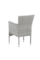 Malina Outdoor - Essstuhl - grau/Weidengeflecht - Outdoor - Essstühle - ALVAHOME