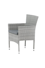 Malina Outdoor - Essstuhl - grau/Weidengeflecht - Outdoor - Essstühle - ALVAHOME