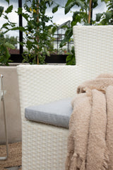 Malina Outdoor - Essstuhl - weiß/Weidengeflecht - Outdoor - Essstühle - ALVAHOME