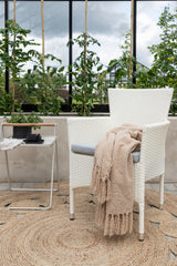 Malina Outdoor - Essstuhl - weiß/Weidengeflecht - Outdoor - Essstühle - ALVAHOME