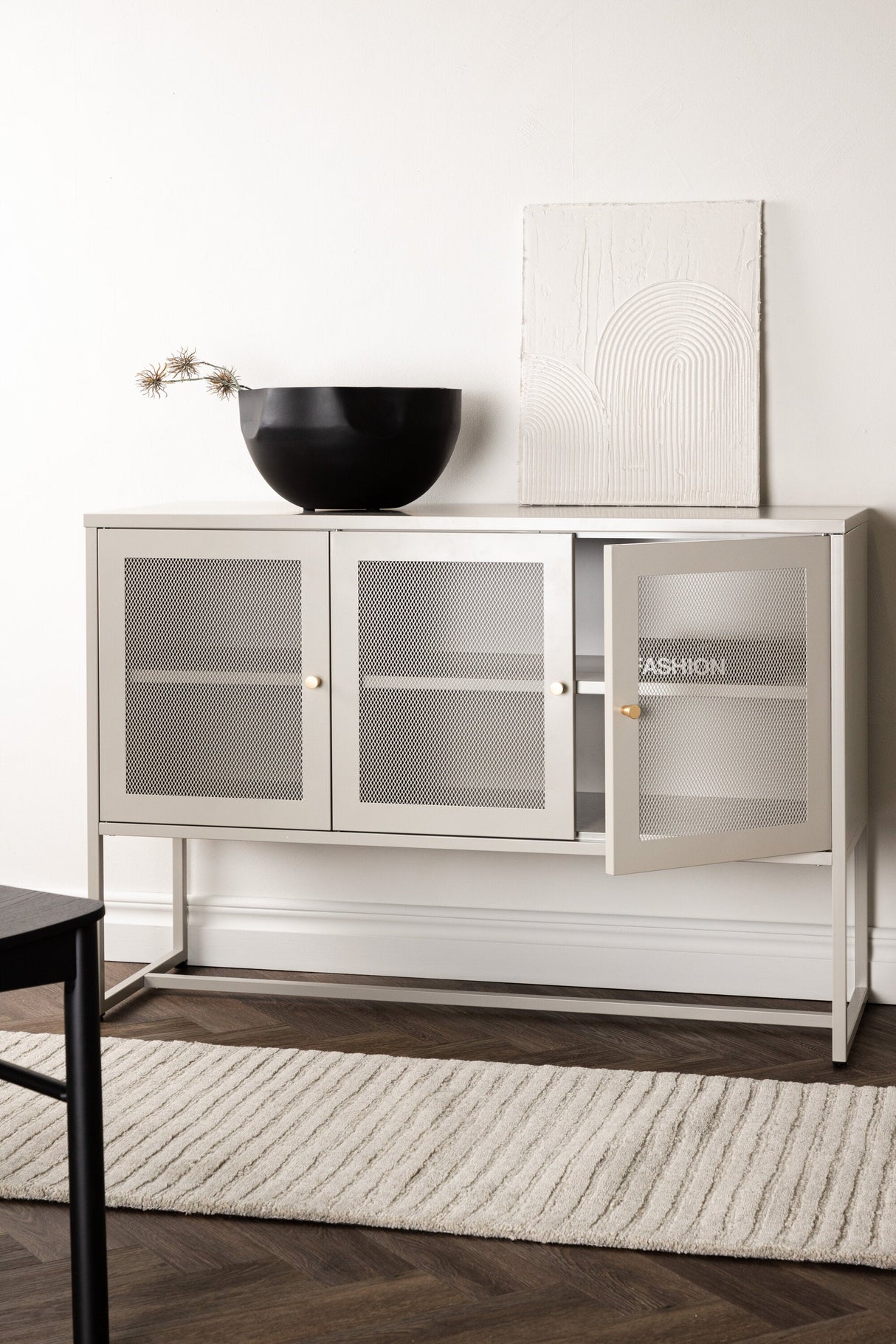 Malla Schrank - beige/Stahl - Schränke - ALVAHOME