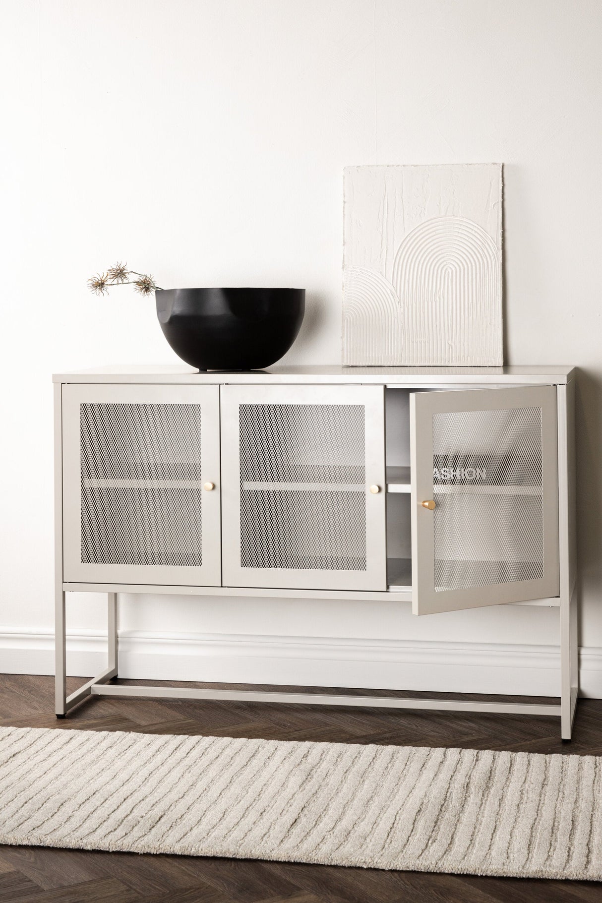 Malla Schrank - beige/Stahl - Schränke - ALVAHOME