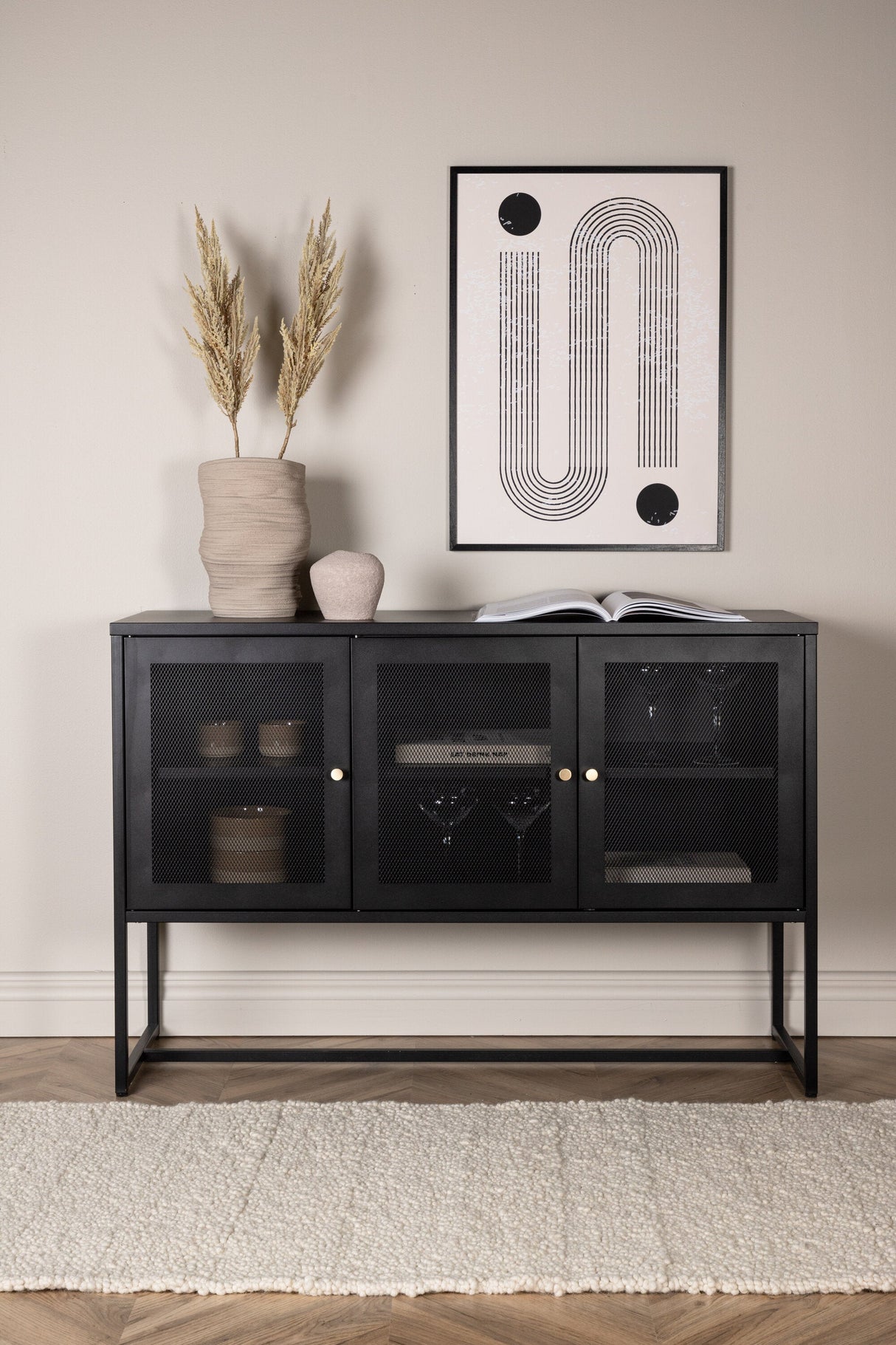 Malla Schrank - schwarz/Stahl - Schränke - ALVAHOME