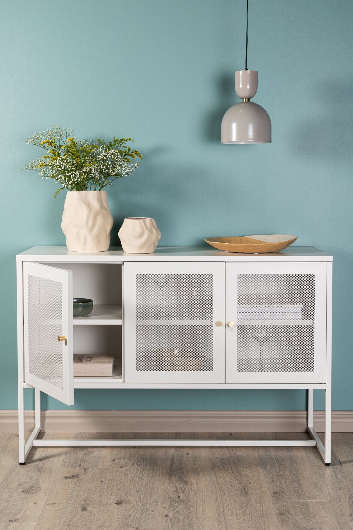 Malla Schrank - weiß/Stahl - Schränke - ALVAHOME