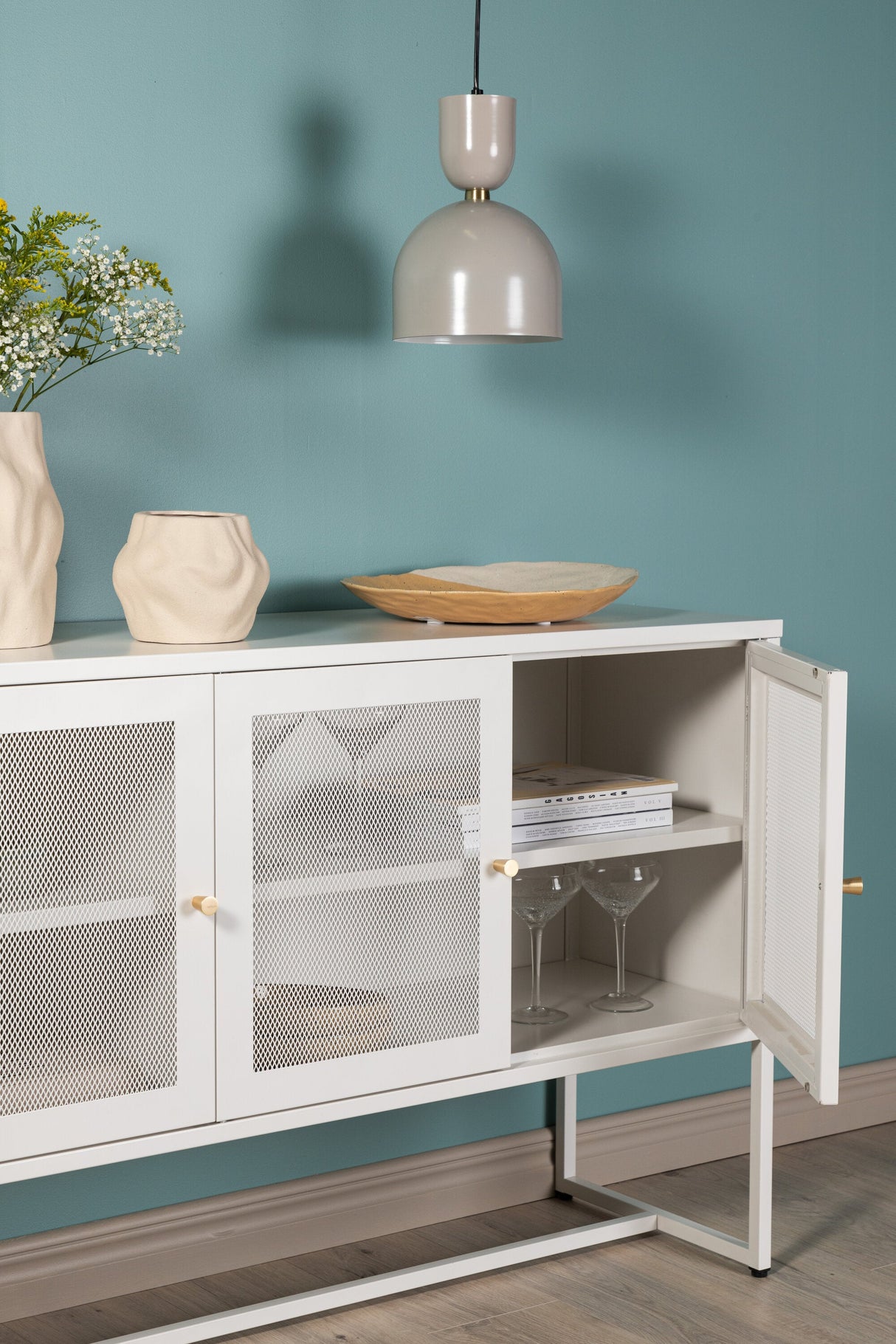 Malla Schrank - weiß/Stahl - Schränke - ALVAHOME