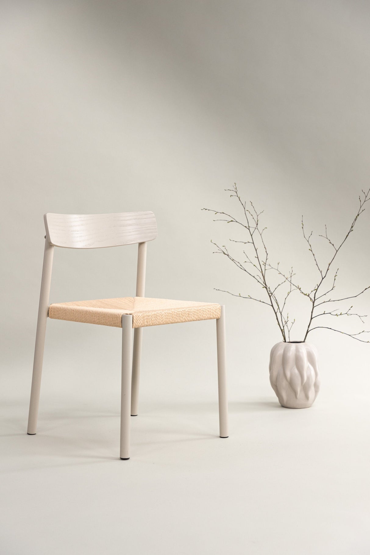 Malmön Esszimmerstuhl - greige/Stahl - Essstühle - ALVAHOME