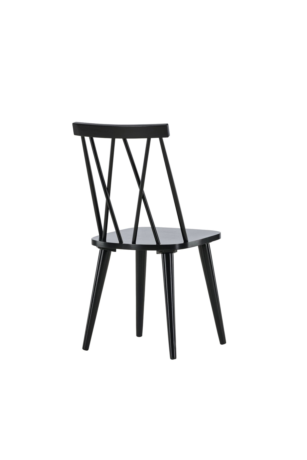 Mariette Esszimmerstuhl - schwarz/Gummiholz - Essstühle - ALVAHOME