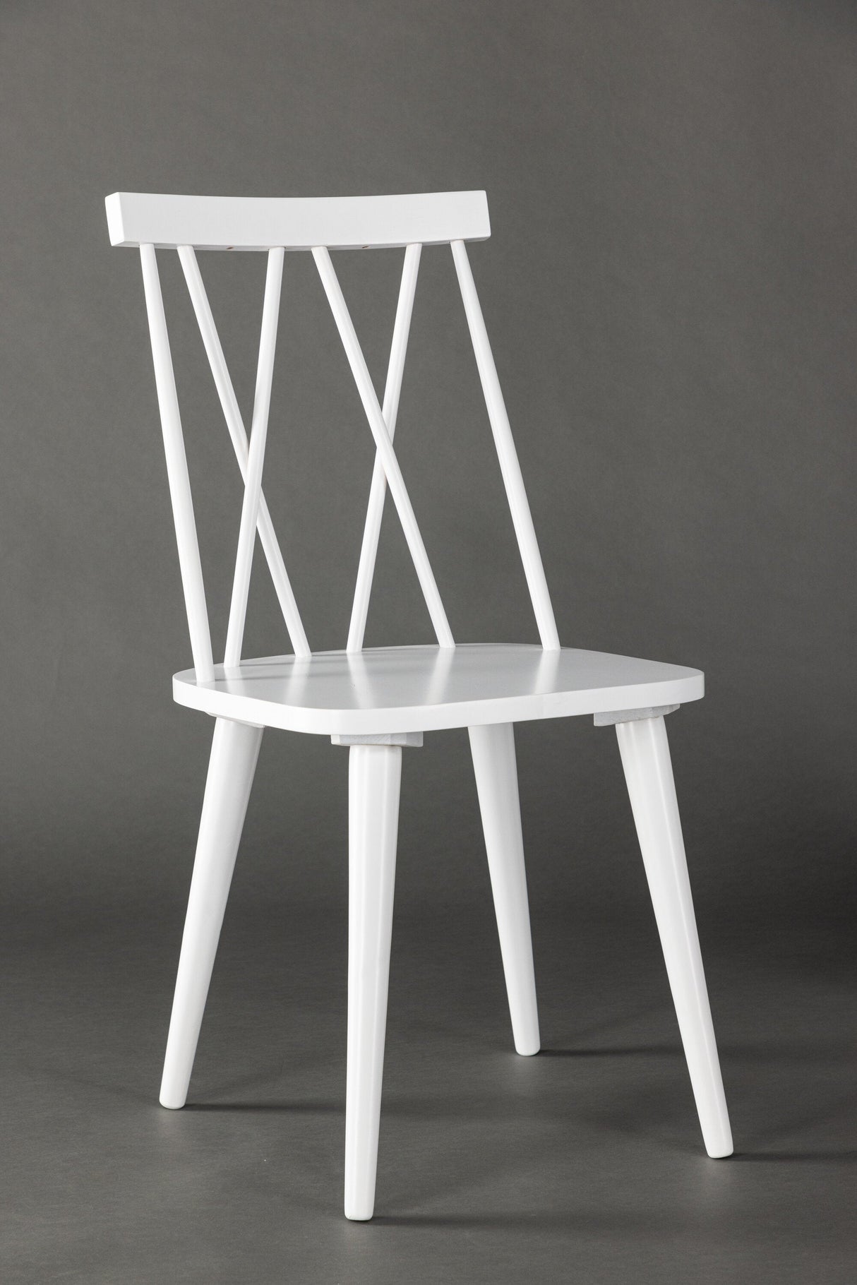 Mariette Esszimmerstuhl - weiß/Gummiholz - Essstühle - ALVAHOME