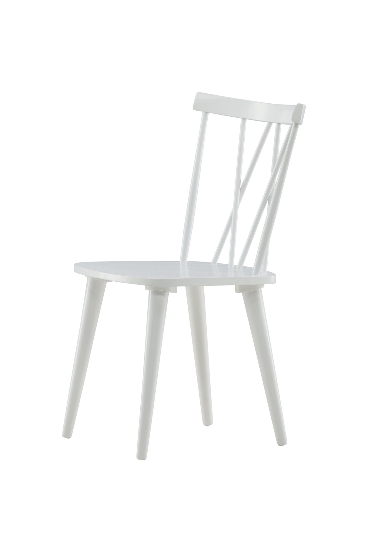 Mariette Esszimmerstuhl - weiß/Gummiholz - Essstühle - ALVAHOME