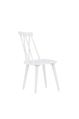 Mariette Esszimmerstuhl - weiß/Gummiholz - Essstühle - ALVAHOME