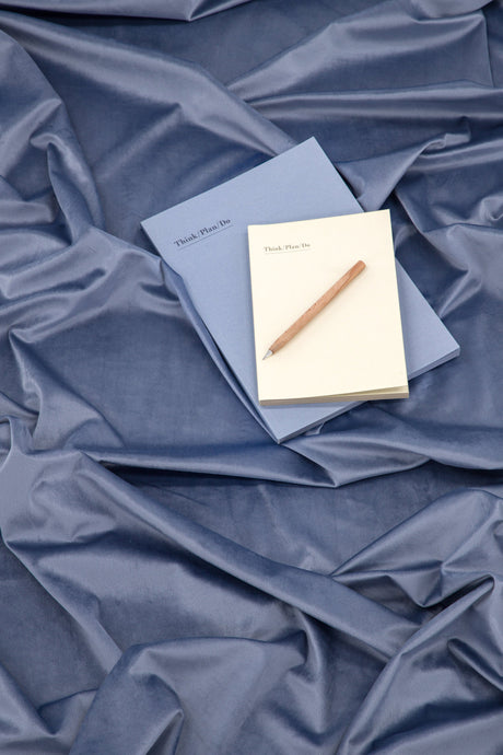 Mary Vorhang - blau/Polyester - Vorhänge - ALVAHOME