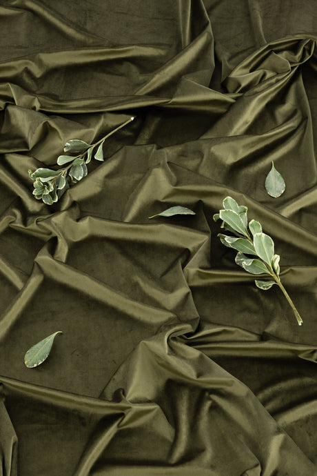 Mary Vorhang - moosgrün/Polyester - Vorhänge - ALVAHOME