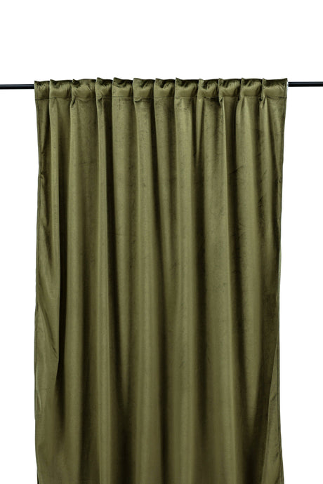 Mary Vorhang - moosgrün/Polyester - Vorhänge - ALVAHOME