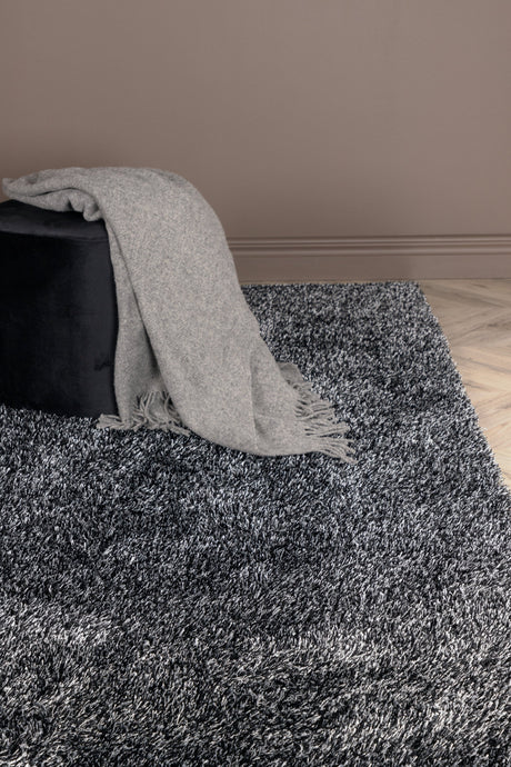 Mattis Wohnzimmerteppich - anthrazit/Polyester - Wohnzimmerteppiche - ALVAHOME