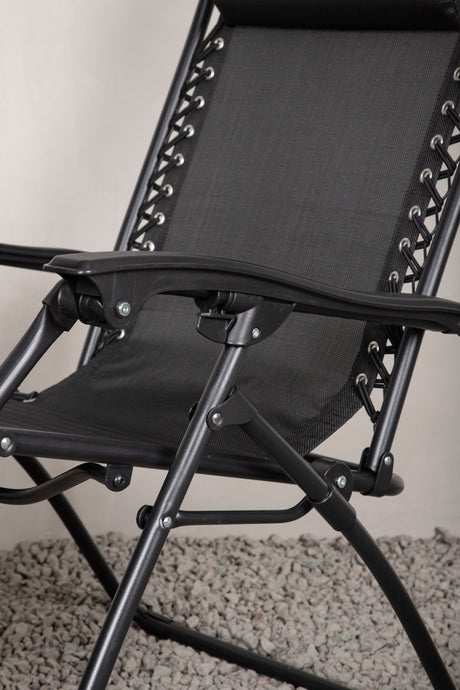 Melker Outdoor Sun - Lounge - schwarz/Textilien - Outdoor Sun - Lounges - ALVAHOME