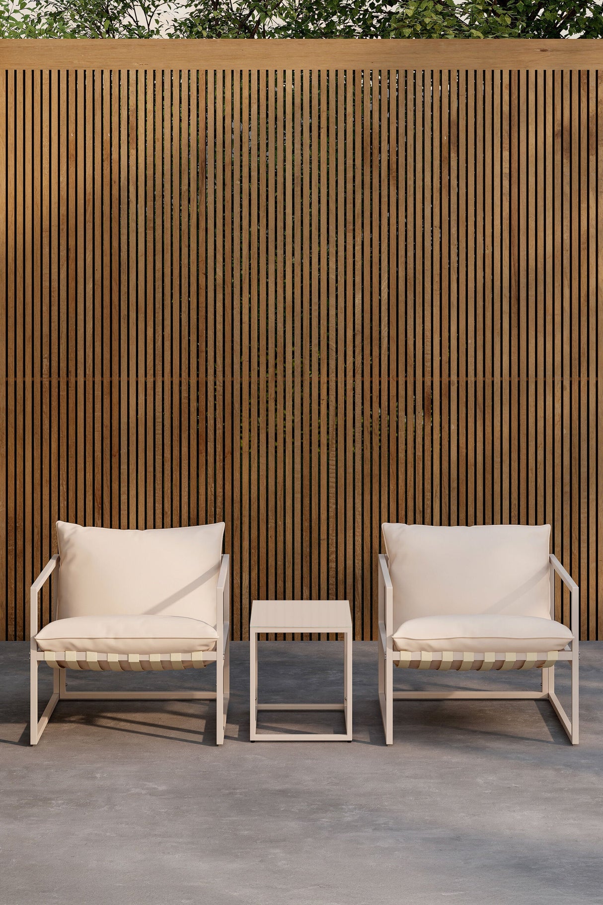 Messina Outdoor Lounge - Set - beige/Polyester - Outdoor Lounge - Sets - ALVAHOME