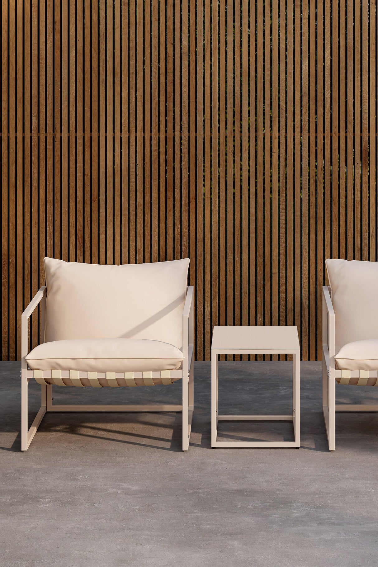Messina Outdoor Lounge - Set - beige/Polyester - Outdoor Lounge - Sets - ALVAHOME