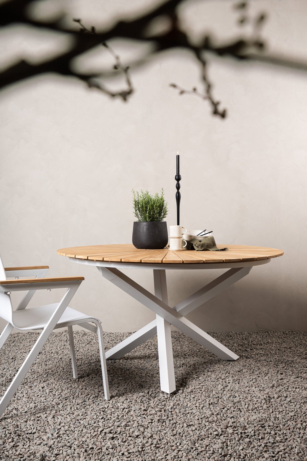 Mexico Outdoor - Esstisch rund - natur/Teak - Outdoor - Esstische (rund) - ALVAHOME