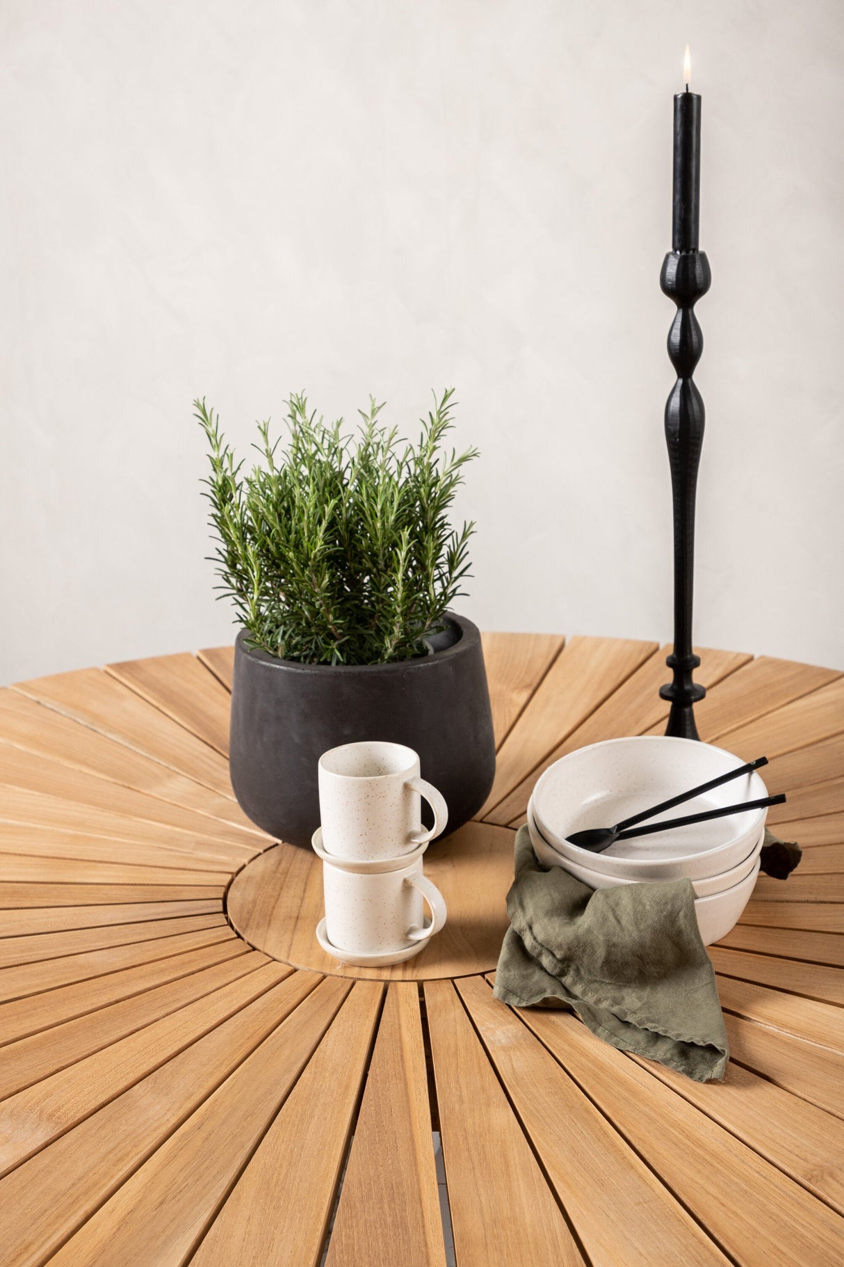 Mexico Outdoor - Esstisch rund - natur/Teak - Outdoor - Esstische (rund) - ALVAHOME
