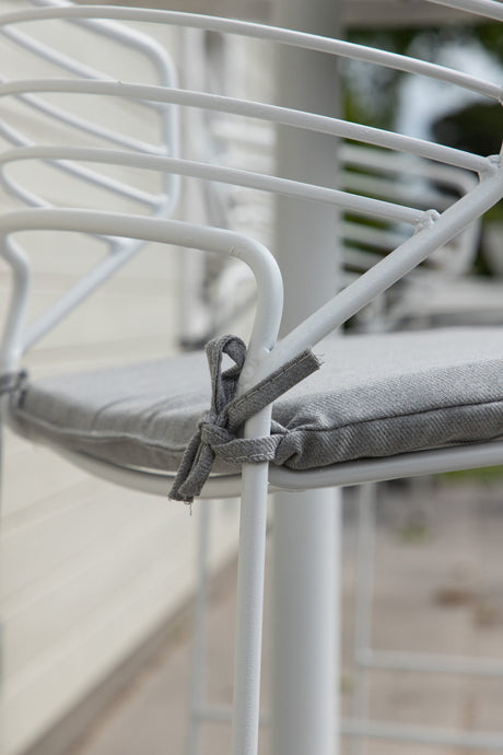 Milano Outdoor - Barhocker - weiß/Stahl - Outdoor - Barhocker - ALVAHOME