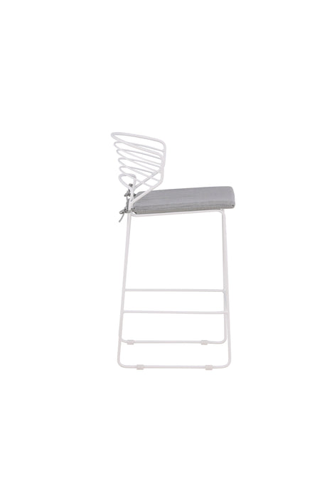 Milano Outdoor - Barhocker - weiß/Stahl - Outdoor - Barhocker - ALVAHOME