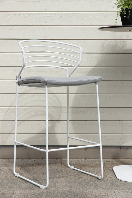 Milano Outdoor - Barhocker - weiß/Stahl - Outdoor - Barhocker - ALVAHOME